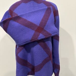 Ann Taylor Purple and Burgundy Crewneck Sweater